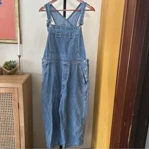 Vintage GAP Jeans Y2K Blue Denim Bib Overalls Baggy Carpenter 100% Cotton Size L